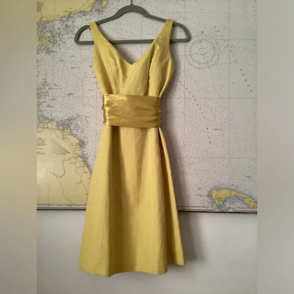 JCREW Canary Yellow A-Line Dress - Picture 1 of 16